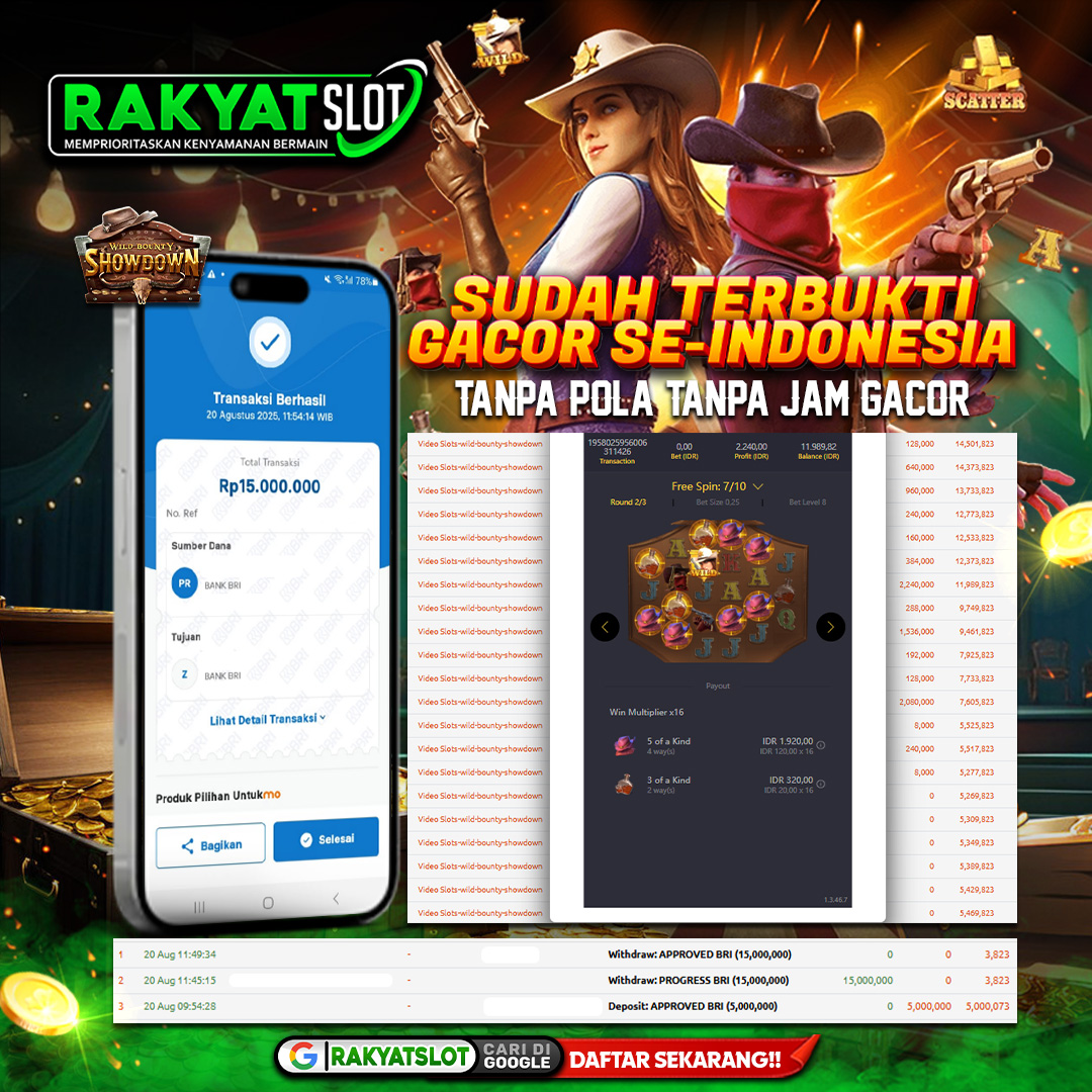 𝐈𝐃 𝐉𝐚***𝐭𝟖𝟖 𝐌𝐞𝐧𝐚𝐧𝐠 𝐑𝐩 𝟏𝟓.𝟎𝟎𝟎.𝟎𝟎𝟎 𝐝𝐚𝐫𝐢 𝐒𝐥𝐨𝐭𝐬 𝐖𝐢𝐥𝐝 𝐁𝐨𝐮𝐧𝐭𝐲 𝐒𝐡𝐨𝐰𝐝𝐨𝐰𝐧 𝐝𝐢 𝐑𝐀𝐊𝐘𝐀𝐓𝐒𝐋𝐎𝐓