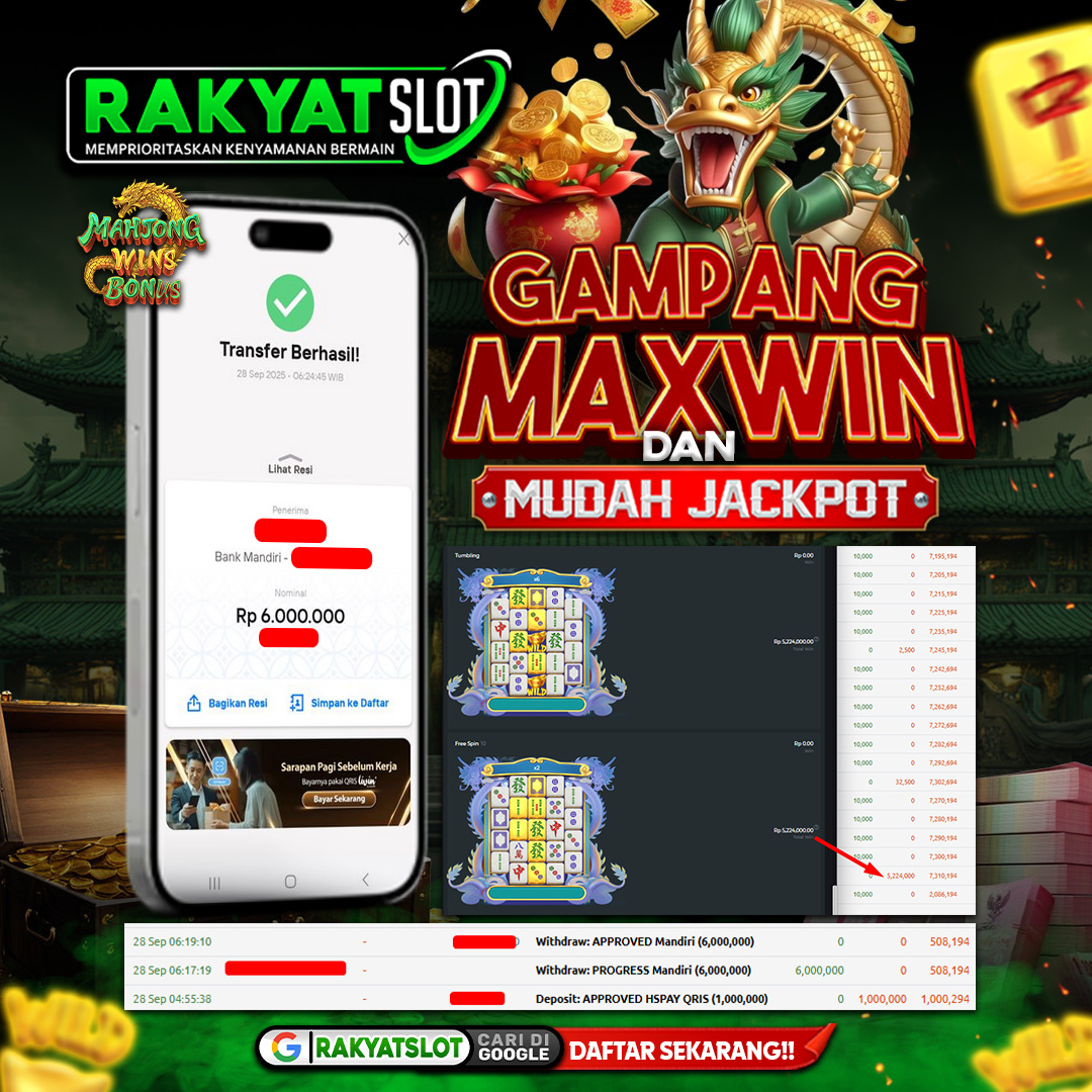 𝐊𝐞𝐦𝐞𝐧𝐚𝐧𝐠𝐚𝐧 𝐈𝐃 𝐋𝐢𝐛𝐢𝐲𝐚*** 𝐝𝐚𝐫𝐢 𝐌𝐚𝐡𝐣𝐨𝐧𝐠 𝐖𝐢𝐧𝐬 𝐁𝐨𝐧𝐮𝐬 𝐝𝐢 𝐒𝐢𝐭𝐮𝐬 𝐒𝐥𝐨𝐭 𝐆𝐚𝐜𝐨𝐫 𝐑𝐀𝐊𝐘𝐀𝐓𝐒𝐋𝐎𝐓