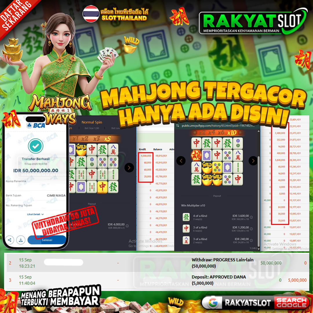 𝐈𝐃 𝐒𝐲𝐚***** 𝐌𝐞𝐧𝐚𝐧𝐠 𝐑𝐩 𝟓𝟎.𝟎𝟎𝟎.𝟎𝟎𝟎 𝐁𝐞𝐫𝐦𝐨𝐝𝐚𝐥 𝐑𝐩 𝟓 𝐉𝐮𝐭𝐚 𝐝𝐢 𝐒𝐥𝐨𝐭𝐬-𝐌𝐚𝐡𝐣𝐨𝐧𝐠-𝐖𝐚𝐲𝐬 𝐑𝐀𝐊𝐘𝐀𝐓𝐒𝐋𝐎𝐓