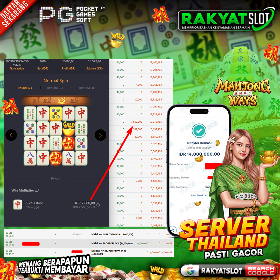 𝗜𝗗 𝗸𝗶𝗮𝗻𝗱𝗿*** 𝗠𝗲𝗻𝗮𝗻𝗴 𝗥𝗽 𝟭𝟰.𝟬𝟬𝟬.𝟬𝟬𝟬 𝗱𝗮𝗿𝗶 𝗚𝗮𝗺𝗲 𝗠𝗮𝗵𝗷𝗼𝗻𝗴 𝗪𝗮𝘆𝘀 𝗕𝗲𝗿𝗺𝗼𝗱𝗮𝗹 𝗥𝗽 𝟰.𝟬𝟬𝟬.𝟬𝟬𝟬 𝗱𝗶 𝗦𝗶𝘁𝘂𝘀 𝗦𝗹𝗼𝘁 𝗚𝗮𝗰𝗼𝗿 𝗥𝗔𝗞𝗬𝗔𝗧𝗦𝗟𝗢𝗧